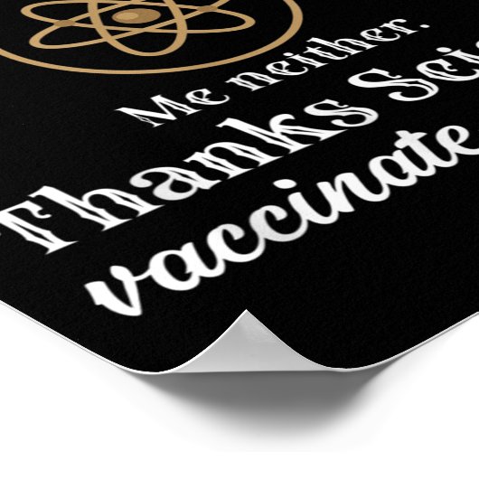 Impfte Funny Spaß Graphic Quote Science Polio Poster (Ecke)