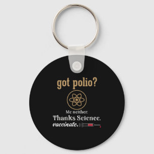 Impfte Funny Spaß Graphic Quote Science Polio Schlüsselanhänger