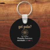 Impfte Funny Spaß Graphic Quote Science Polio Schlüsselanhänger (Vorderseite)