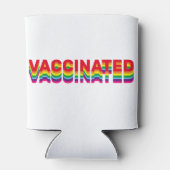 Impfte Regenbogen-Retrofarben Stolz schwul Dosenkühler (Rückseite)