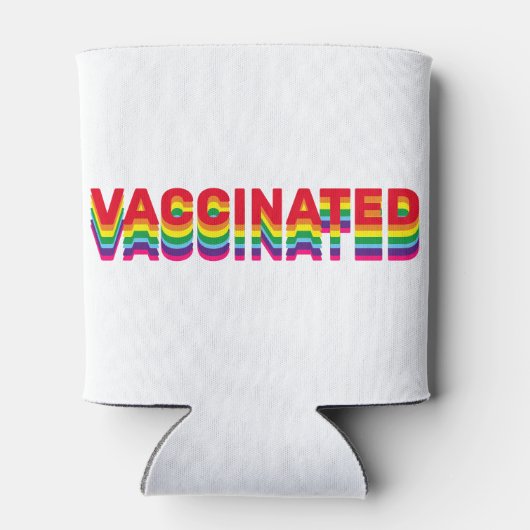 Impfte Regenbogen-Retrofarben Stolz schwul Dosenkühler (Rückseite)