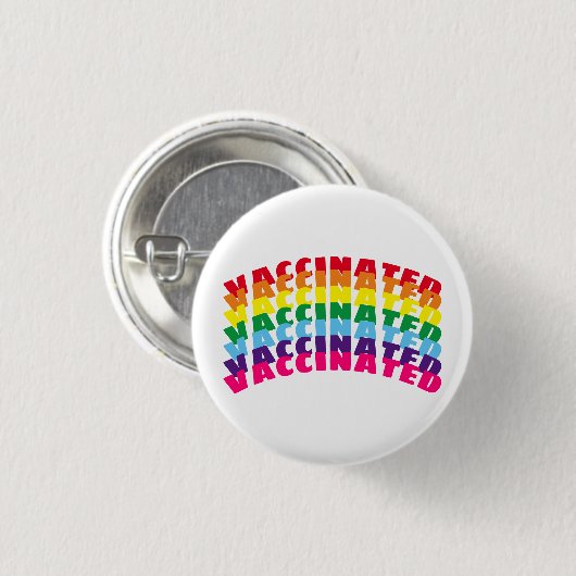 Impfte Regenbogenpresse mit modernem coolen Button (Vorne & Hinten)