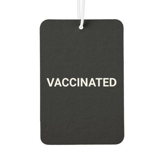 Impfte, Schwarz-weiße, individuell anpassbare Auto Autolufterfrischer (Rückseite)