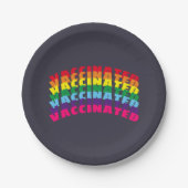Impfte Stolz Regenbogen dunkelblau Pappteller (Vorderseite)