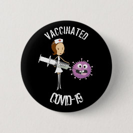 Impftes COVID-19 6 cm Abzeichen Button