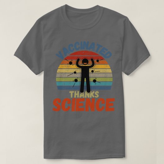 Impfung dank Wissenschaft T-Shirt (Design vorne)