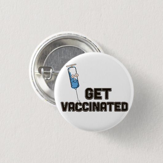 Impfung erhalten button (Vorne & Hinten)