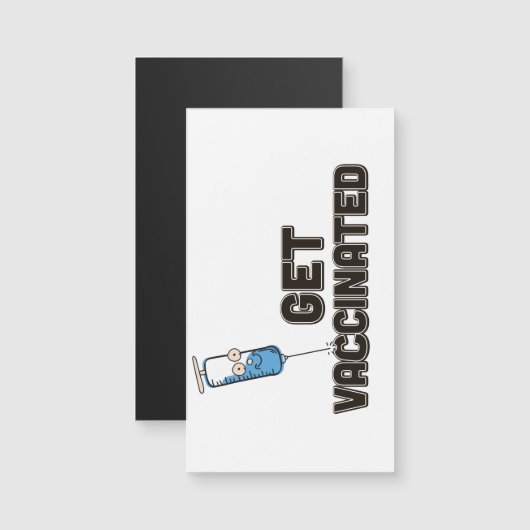 Impfung erhalten magnetkarte (Vorne/Hinten)