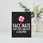 Impfung Lollipop Funny Vaccinate Postkarte (Stehend Vorderseite)