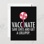 Impfung Lollipop Funny Vaccinate Postkarte (Vorne/Hinten)