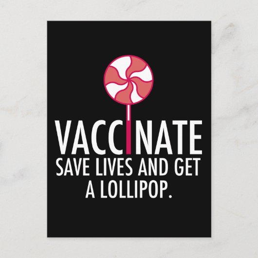Impfung Lollipop Funny Vaccinate Postkarte (Vorderseite)