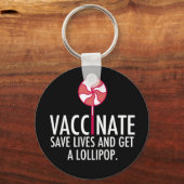 Impfung Lollipop Funny Vaccinate Schlüsselanhänger (Rückseite)
