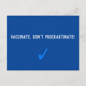Impfung, nicht aufschieben postkarte (Vorderseite)