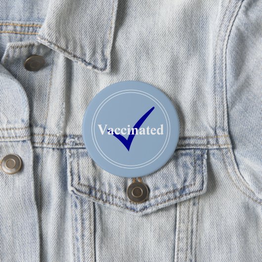 Impfung von Baby Blue mit dunkelblauer Markierung Button (Beispiel)