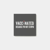 Impfung, weil ich nicht dumm bin post-it klebezettel (Vorderseite)