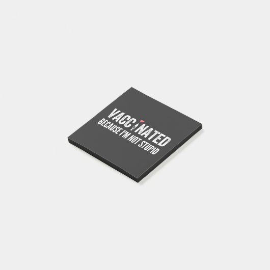 Impfung, weil ich nicht dumm bin post-it klebezettel (angewinkelt)