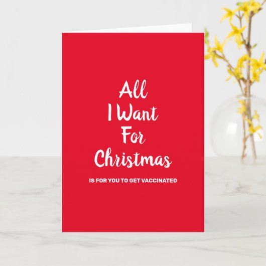 Impfung zu Weihnachten Karte (Gelbe Blume)