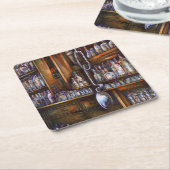 implizit verstanden rechteckiger pappuntersetzer (angewinkelt)