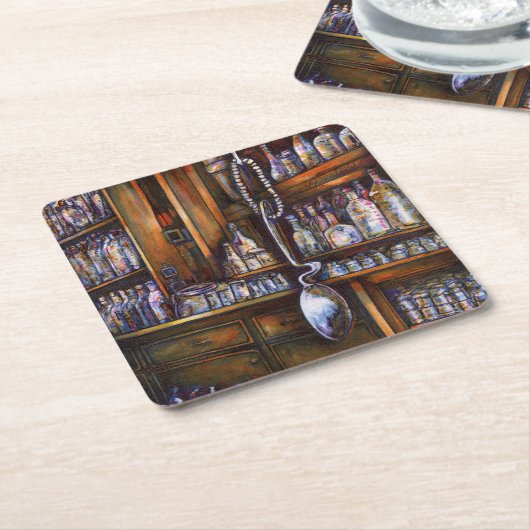 implizit verstanden rechteckiger pappuntersetzer (angewinkelt)