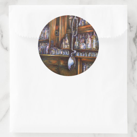 implizit verstanden runder aufkleber (Tasche)