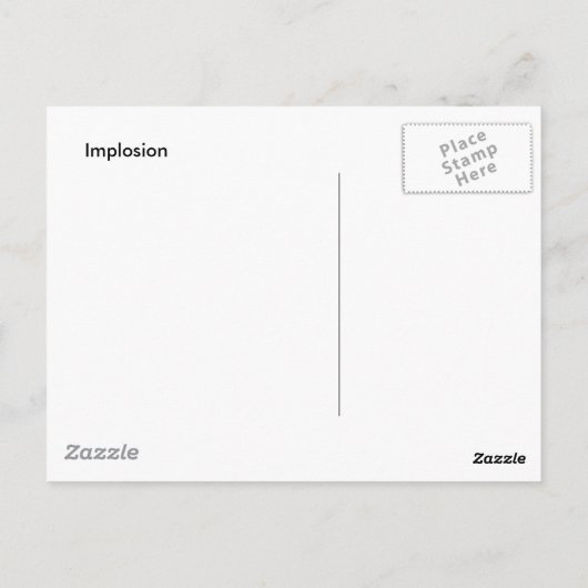 Implosionspostkarte Postkarte (Rückseite)