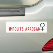 Impolite Arrogant Frauensymbol 2 Linie Autoaufkleber (Auf Auto)