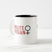 Impolite Arrogant Frauensymbol 2 Zweifarbige Tasse (Vorderseite Links)