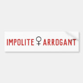 Impolite Arrogant Frauensymbol Autoaufkleber (Vorne)