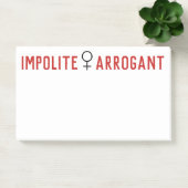 Impolite Arrogant Frauensymbol Post-it Klebezettel (Büro)