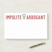 Impolite Arrogant Frauensymbol Post-it Klebezettel (Auf Schreibtisch)