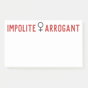Impolite Arrogant Frauensymbol Post-it Klebezettel