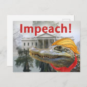 Imponiere! Weißes Haus | Sumpf-Trump-Alligator Postkarte (Vorne/Hinten)