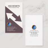 Import-export Pfeilemodernes Chic-Marketing Visitenkarte (Vorne/Hinten)