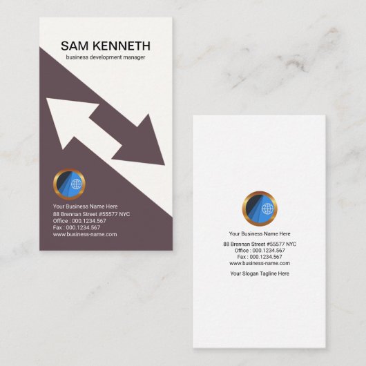 Import-export Pfeilemodernes Chic-Marketing Visitenkarte (Vorne/Hinten)