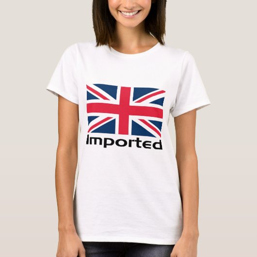 Importierte BRITISCHE Flagge T-Shirt (Vorderseite)
