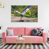 Imposanter Graureiher hebt Leinwanddruck (Insitu (Wohnzimmer))