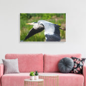 Imposanter Graureiher mit Schwingen Leinwanddruck (Insitu (Wohnzimmer))