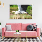 Imposanter Graureiher mit Schwingen Leinwanddruck (Insitu (Wohnzimmer))