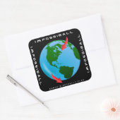 IMPOSSIBALL - Die Erde ist tatsächlich flach (FE-D Quadratischer Aufkleber (Umschlag)