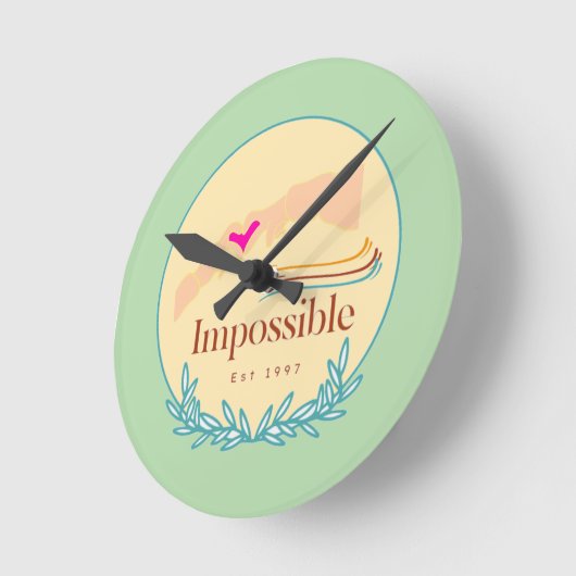 Impossible Est 1997 Runde Wanduhr (Winkel)