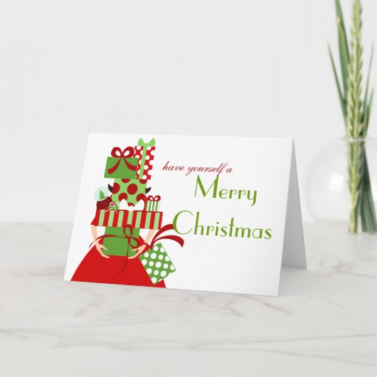 Impossible Gift Stack Feiertagskarte (Vorderseite)