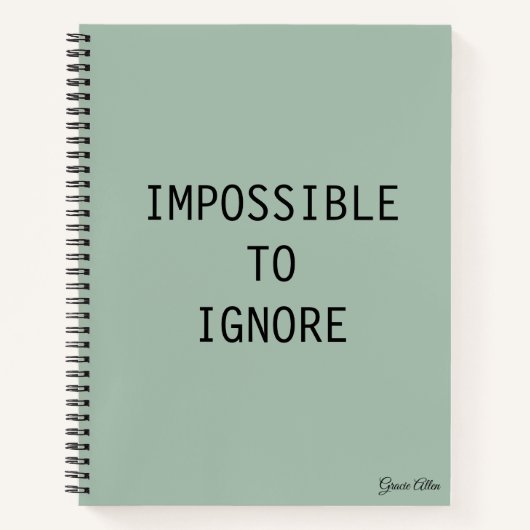 Impossible To Ignore Modern Funny Quote Notizblock (Vorderseite)