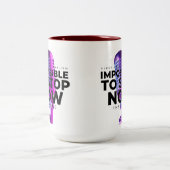 Impossible to stop zweifarbige tasse (Mittel)