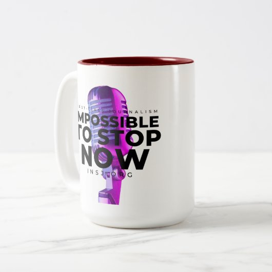 Impossible to stop zweifarbige tasse (Vorderseite Links)