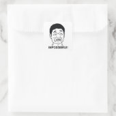 Impossibru Quadratischer Aufkleber (Tasche)