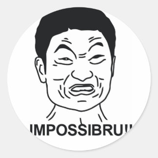 Impossibru Runder Aufkleber