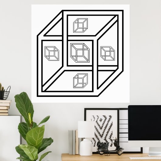 Impossilbe Cube Poster (Heimbüro)