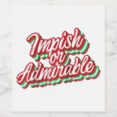 Imprägnierendes oder bewundernswertes Weihnachtsfe Weinetikett (Einzelnes Label)