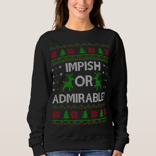 Imprägnierte oder bewundernswerte Weihnachten Weih Sweatshirt (Vorderseite)