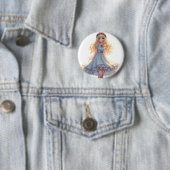 Impresión de Arte de Olas Retro Vibrantes - Diseño Button (Beispiel)